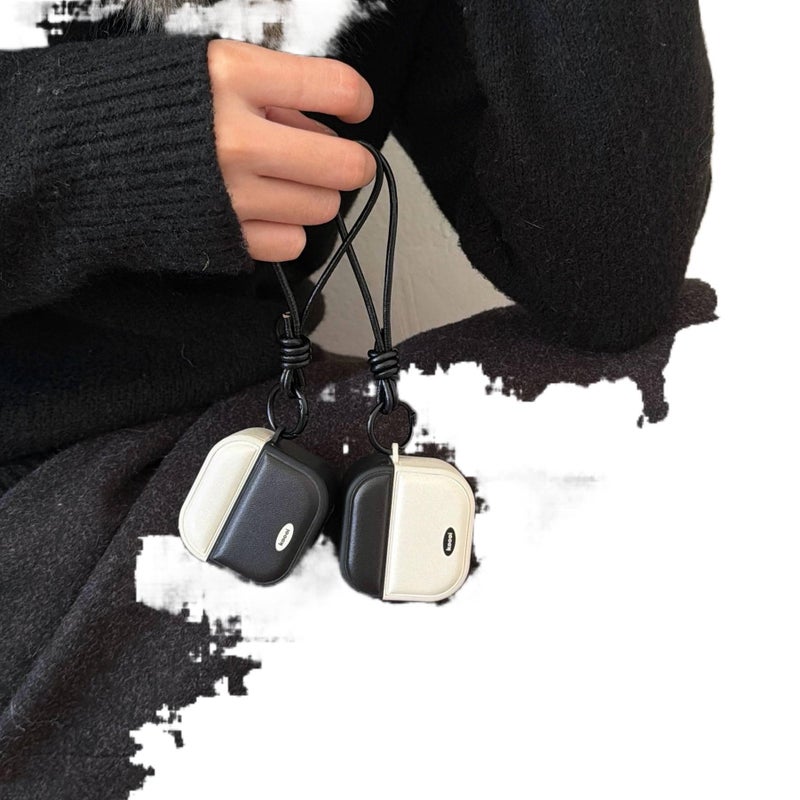 حافظة حماية متوافقة مع سماعات AirPods Pro / سماعات AirPods 4 باللون أبيض وحماية من الخدش وحمل يومي خفيف خفيف الوزن من البلاستيك AirPods 4 in White - Lilac Ribbon - Image 3