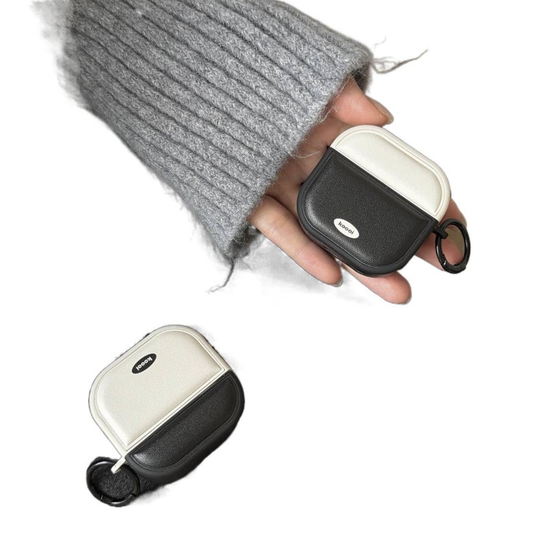 حافظة حماية متوافقة مع سماعات AirPods Pro / سماعات AirPods 4 باللون أبيض وحماية من الخدش وحمل يومي خفيف خفيف الوزن من البلاستيك AirPods 4 in White - Lilac Ribbon - Image 2