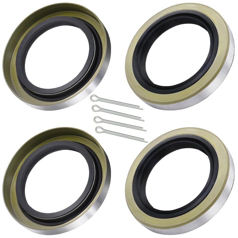 TiciKim 4Pcs Trailer Axle Hub Wheel Grease Seals with 4Pcs Cotter Pins Replace for Dexter 01001900 1019 Transcom 171255TB National 473336 ID 1719 x OD 2565 Double Lip Seals 3500 lbs 84 Spindle - Image 3