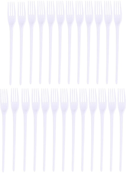 Sylla plastic forks, 25 count - white