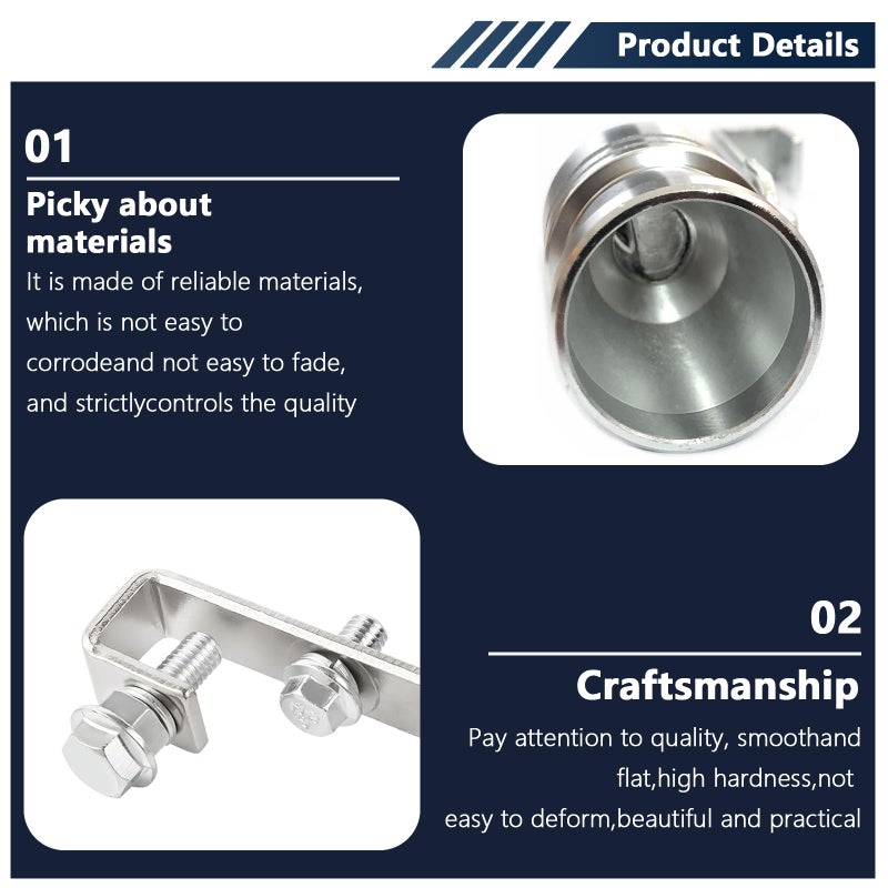 Aorplim Turbo Whistle for Exhaust Pipe 2 PCS, Aorplim Car Turbo Exhaust Whistle, XL Size Aluminum Alloy Universal Turbo Sound Exhaust Muffler Pipe Whistle Car Roar Maker (Silver #XL) - Image 3