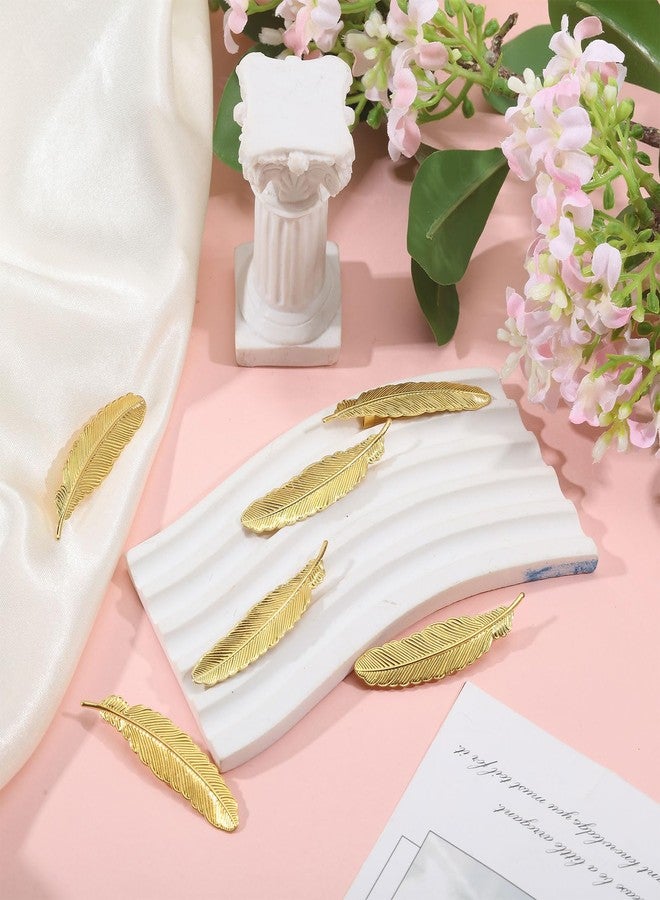 CHGCRAFT 20 Pcs Golden Feather Brooch Pins: Brass Feather Brooch, Women's Clothing Decoration - Image 5