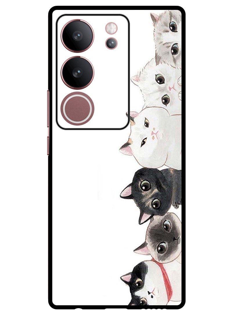 Theodor Protective Case Anti Scratch Shock Proof Bumper Cover For Vivo S17 - S17 Pro Cute Cats - Image 1