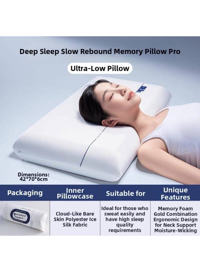 Cloud Deep Sleep Pillow Pro – Slow Rebound Memory Foam – 42×70×6 cm - Image 3