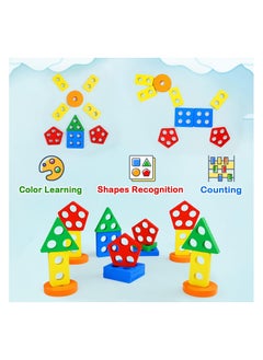 Unique Home Montessori Wooden Educational Toys for Toddlers 1-3, Stacking & Sorting Blocks, Sensory & Motor Skills Development, Learning Puzzles, Birthday Gift for Boys & Girls  - Image 5