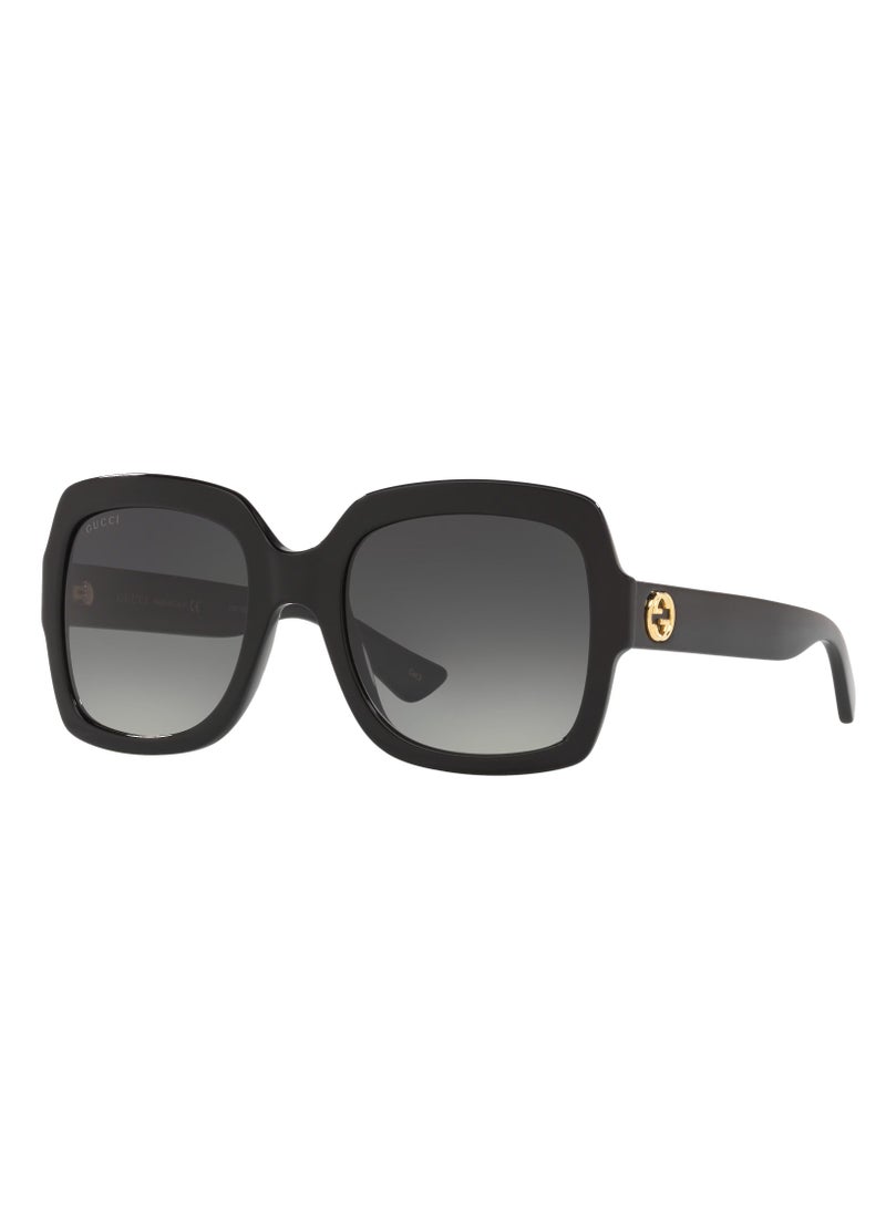 Gucci Women Black Square Sunglasses with Grey lenses GG0036SN-001 54mm - Image 1