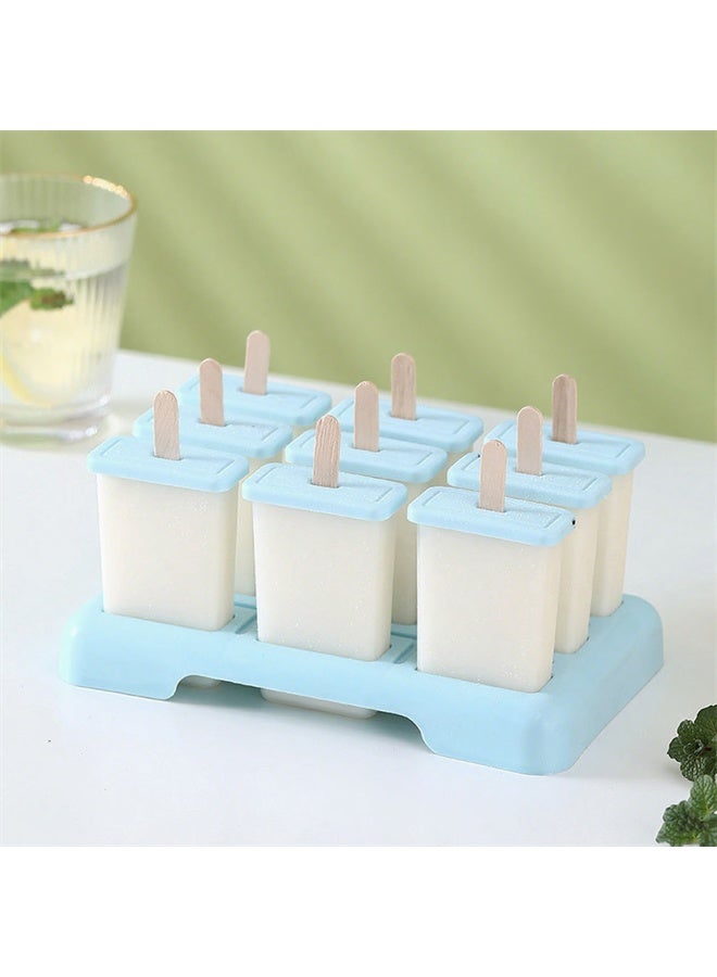 هومستر قالب البوبسيكل ، 9 تجويفات مع الأغطية ، مواد الصف الغذائي ، إطلاق سهل ، إدراج فاكهة سهلة ، أيس كريم محلي الصنع شرائط الفاكهة الزبادي - Image 2