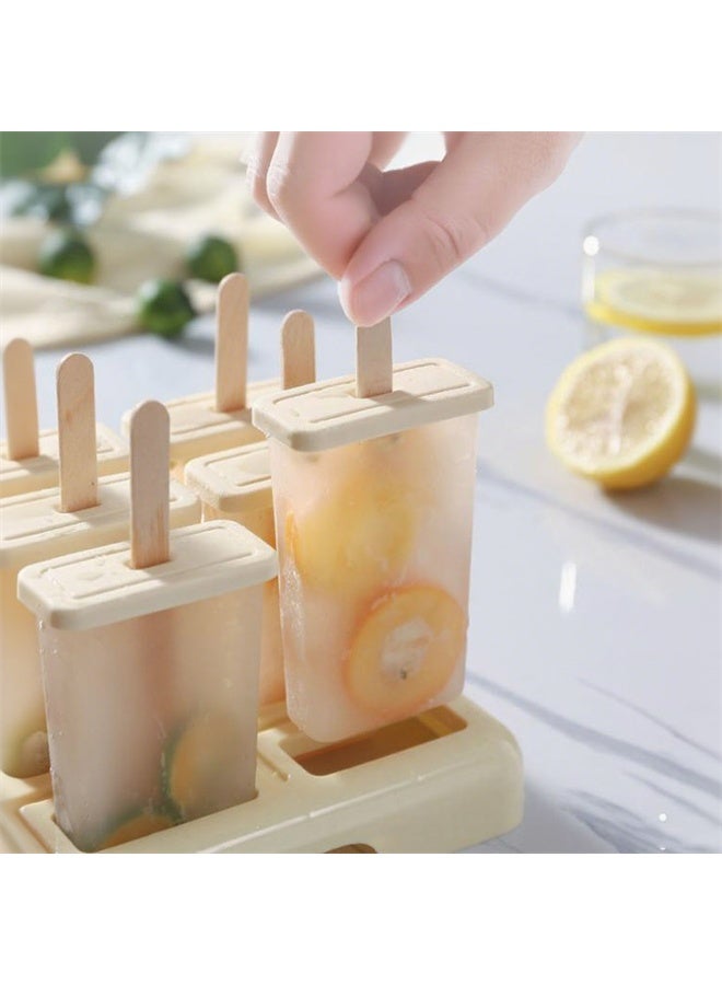 هومستر قالب البوبسيكل ، 9 تجويفات مع الأغطية ، مواد الصف الغذائي ، إطلاق سهل ، إدراج فاكهة سهلة ، أيس كريم محلي الصنع شرائط الفاكهة الزبادي - Image 3