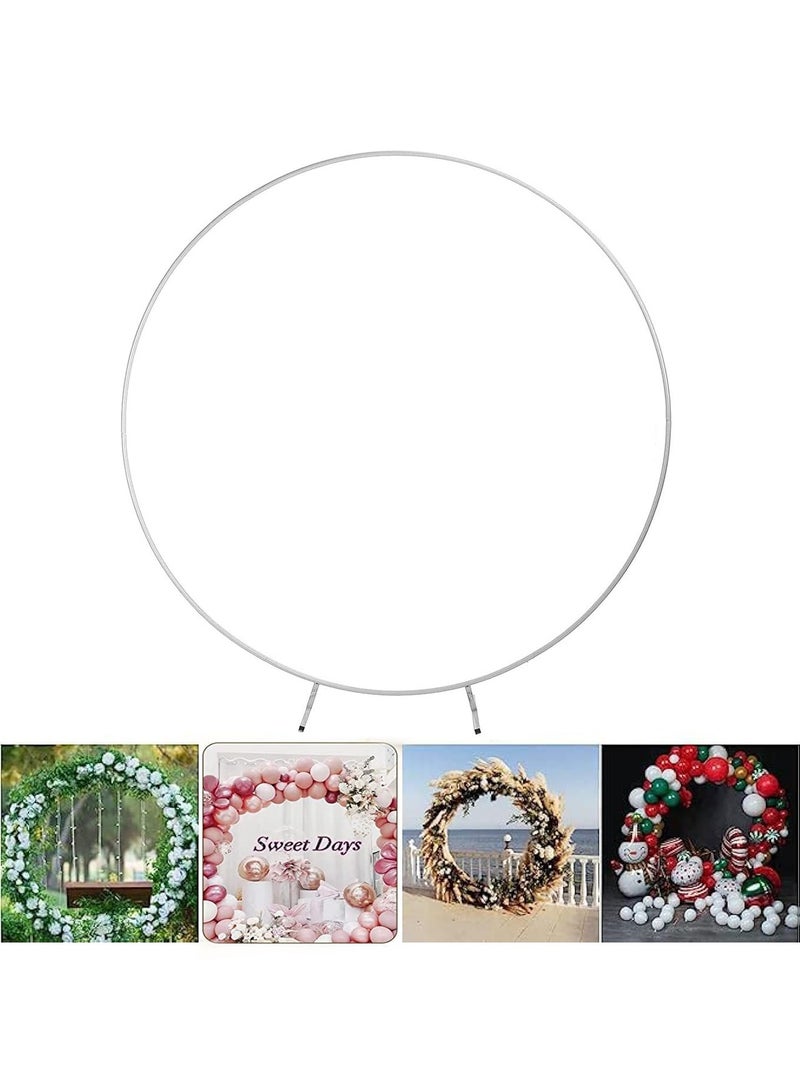 GT-Wheel Balloon Arch Round Backdrop Stand Reusable Metal Circle Frame Arch Stand for Wedding Birthday Party - Image 1