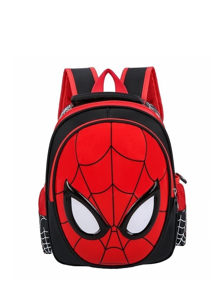 يزما العالمية حقيبة ظهر للأطفال مطبوعة بشخصية سبايدرمان، مقاس 12 بوصة، أحمر/أسود - Image 1