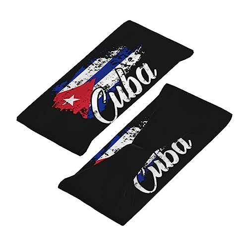 ASYG Cute Cuba Flag Sports Headband Sweatbands Headband Wicking Elastic Hairband for Women Men - Image 4