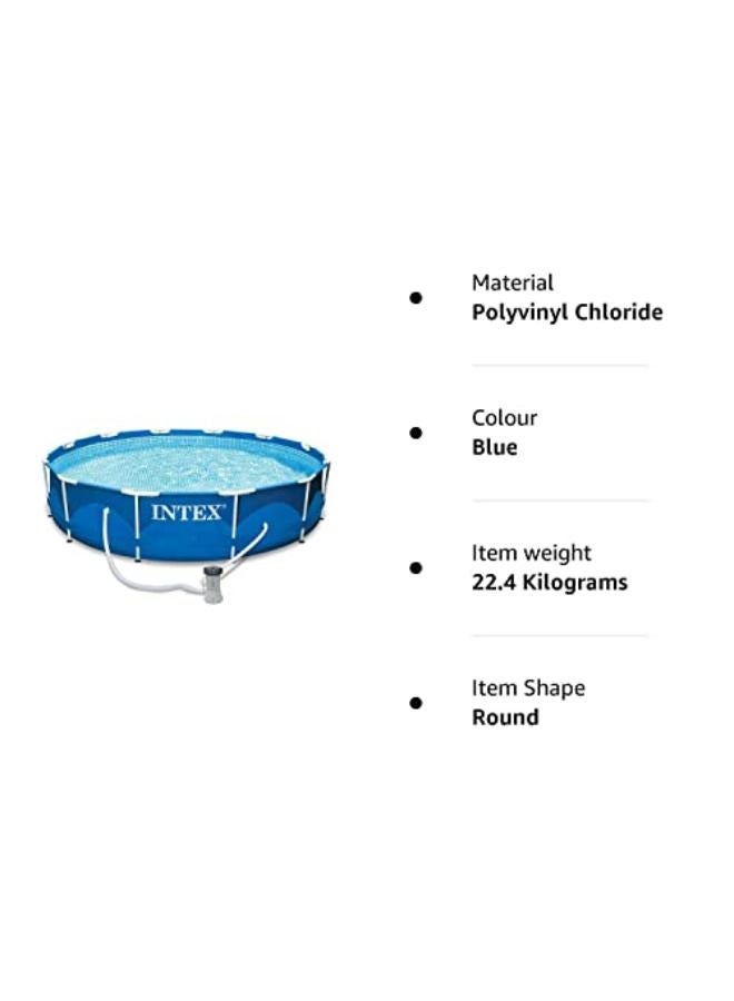 Intex Metal Frame Pool Set Round with Pump 12ft 3.66mx76cm - Image 2
