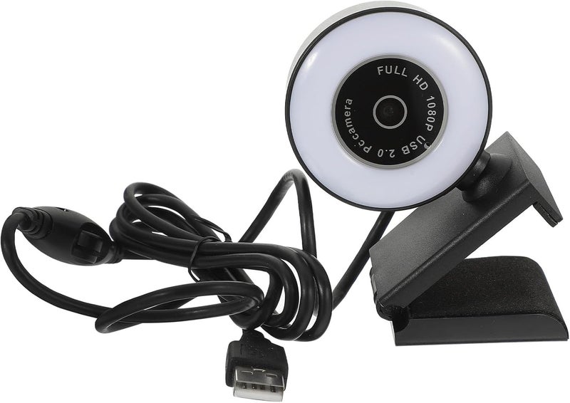 1080p USB Web Camera with Microphone Live Streaming Webcam for Office Computer Plug and Play Compatible with Zoom Skype Video Conference - Image 1