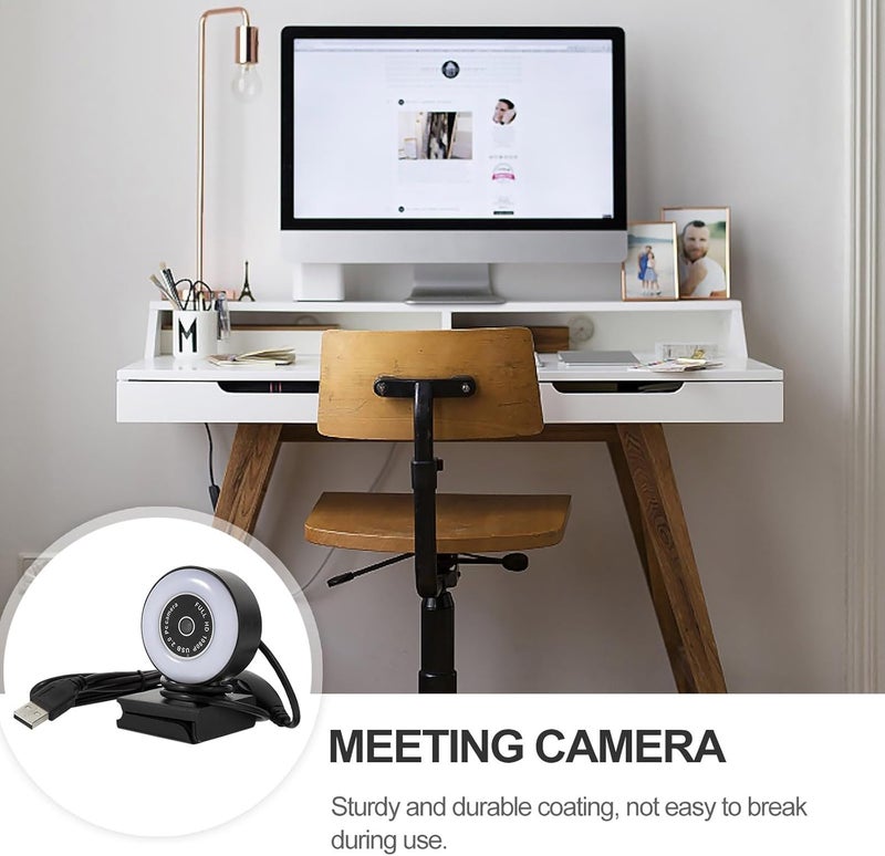 1080p USB Web Camera with Microphone Live Streaming Webcam for Office Computer Plug and Play Compatible with Zoom Skype Video Conference - Image 3