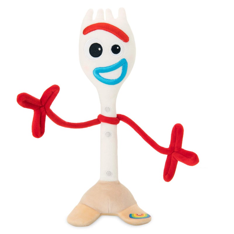Disney Store Official Toy Story Forky Plush with Poseable Arms & Glitter - Detailed Sculpt & Embroidered Features - Toy Story Toys for Boys and Girls - Fun Collectible Toy Story Plush for Kids - Image 1
