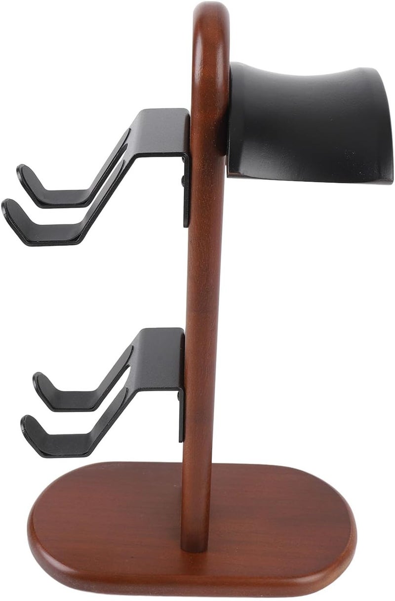 Zunate Wooden Gaming Controller Stand with Headphone Holder, Compatible with Pro and Controllers, Solid Walnut Wood and Aluminum Alloy Construction - Image 1