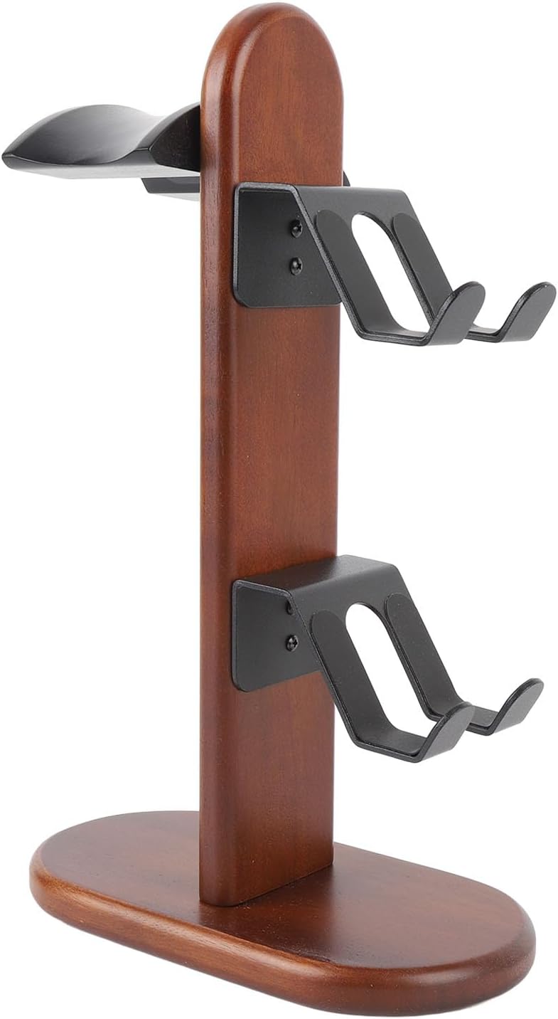 Zunate Wooden Gaming Controller Stand with Headphone Holder, Compatible with Pro and Controllers, Solid Walnut Wood and Aluminum Alloy Construction - Image 5