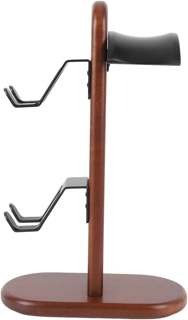 Zunate Wooden Gaming Controller Stand with Headphone Holder, Compatible with Pro and Controllers, Solid Walnut Wood and Aluminum Alloy Construction - Image 4