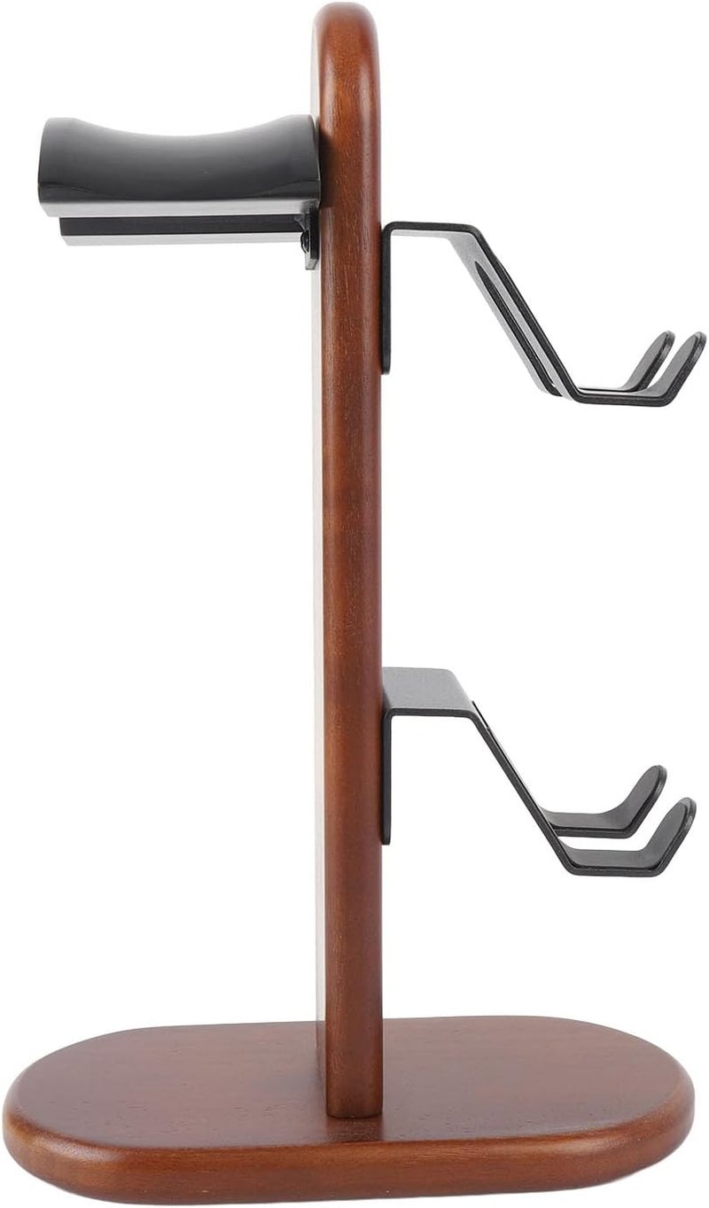 Zunate Wooden Gaming Controller Stand with Headphone Holder, Compatible with Pro and Controllers, Solid Walnut Wood and Aluminum Alloy Construction - Image 2