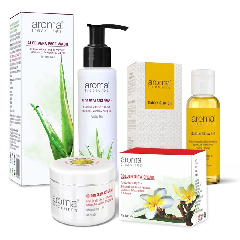 Aroma Treasures Glowing Skin Combo for Dry Skin - Image 1