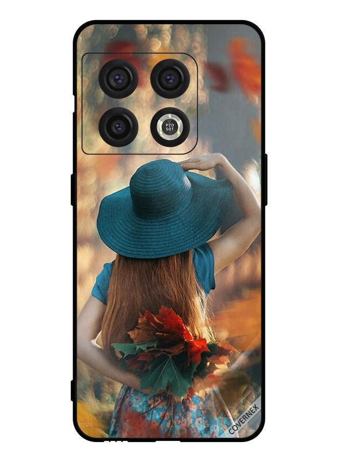 Covernex Protective Case Cover For OnePlus 10 Pro Hat Girl Hiding Love And Leaves - Image 1
