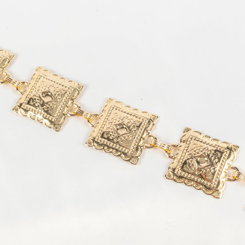 حزام وسط معدن ذهبي حريمي - Image 3