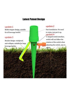 NIBEMINENT 4-Piece Adjustable Water Flow Irrigation Dripper Set Green/Orange 30x6x10centimeter  - Image 2