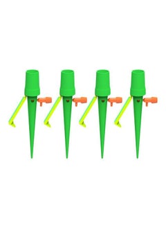 NIBEMINENT 4-Piece Adjustable Water Flow Irrigation Dripper Set Green/Orange 30x6x10centimeter  - Image 1