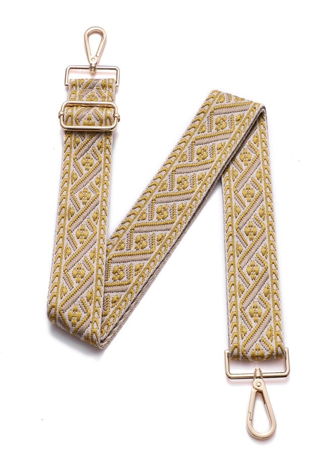 S-Jacorry Purse Strap Replacement Crossbody Wide Shoulder Strap Adjustable Canvas Straps Handbag Strap Replacement Belts, Gold Buckel-949, inch, Crossbody - Image 2