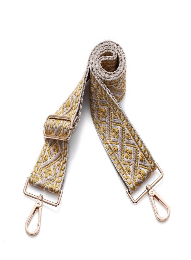 S-Jacorry Purse Strap Replacement Crossbody Wide Shoulder Strap Adjustable Canvas Straps Handbag Strap Replacement Belts, Gold Buckel-949, inch, Crossbody - Image 1