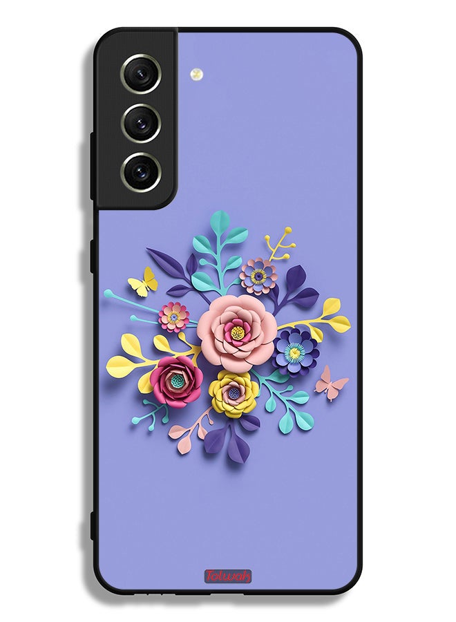 Tolwak Samsung Galaxy S21 FE 5G Protective Case Cover Flowers Art - Image 3