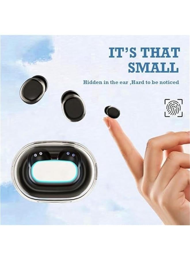 Mini Small Bluetooth Earbuds Invisible Wireless for Small Ear Canals Low Profile Smallest Sleep Micro Discreet Hidden Earbuds Small Ears Mini Invisible Small Ear Buds Headphones Audífonos Invisibles