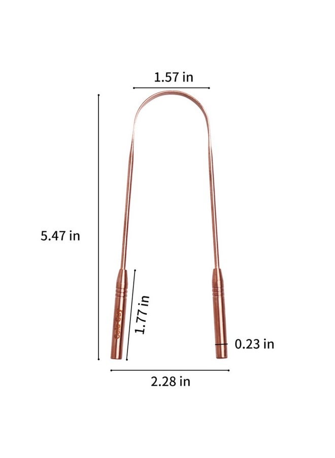 Gaia Guy Gaia Guy Copper Tongue Scraper with Metal Case - 2 Pack - Plastic Free Tongue Scrapers for Adults, Tongue Cleaner for Oral Care & Hygiene  - Image 3