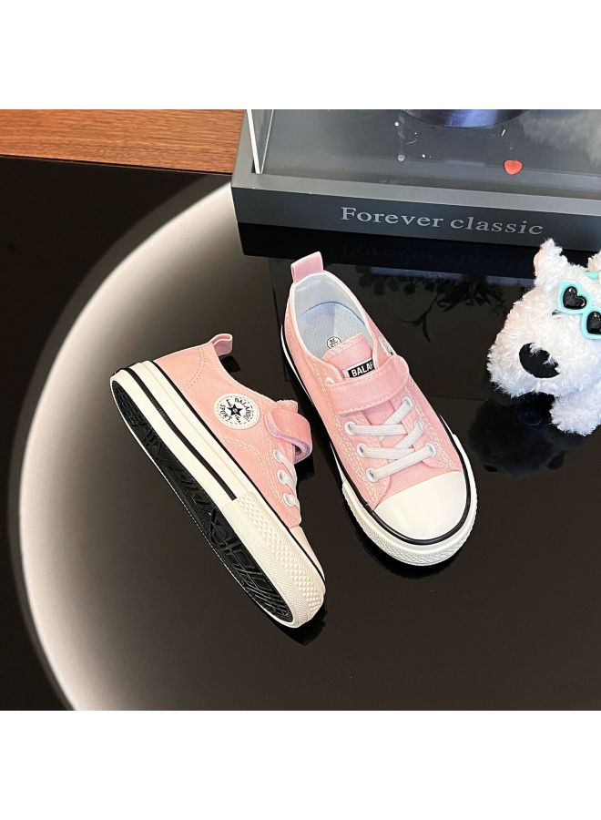 Children's Velcro Canvas Shoes  Spring New Style Small, Medium And Large Boys And Girls Student Sneakers Soft-soled Baby Shoes Trendy