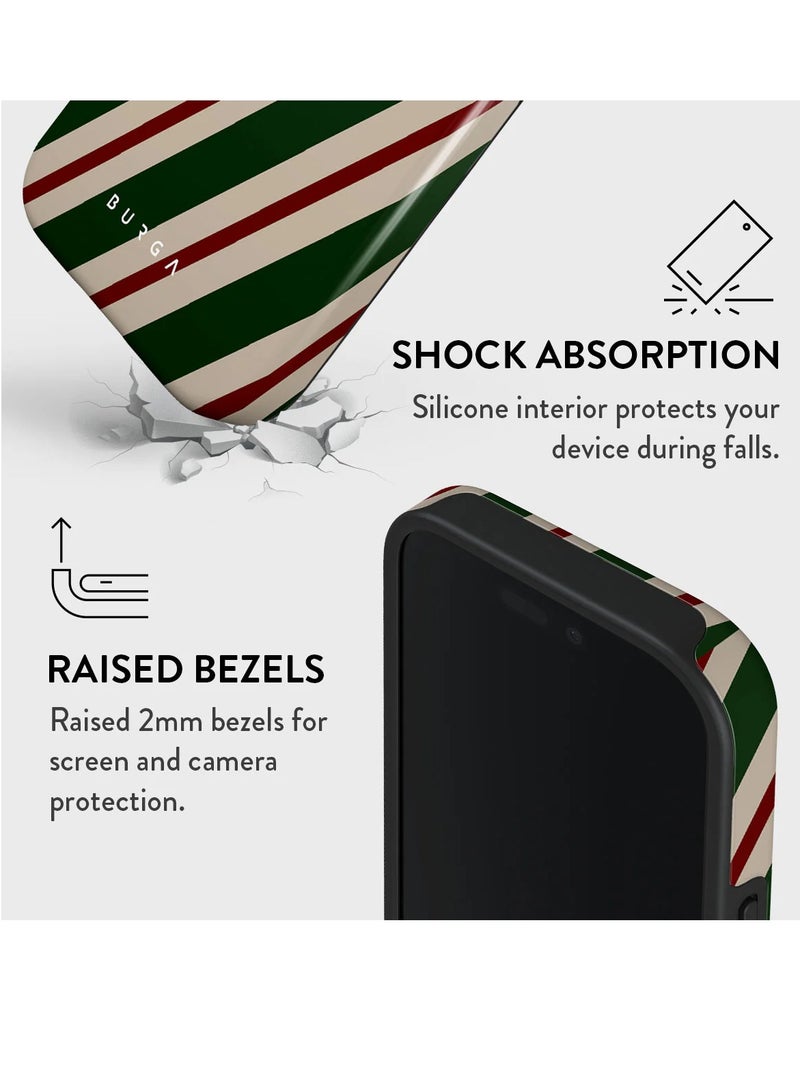 BURGA iPhone 16 pro Case, 2 Piece Hard Shell + TPU Silicone Interior, Shock Absorption, All Port Accessible, Raised Bezel For Screen & Camera Protection, Never Fading HQ Print,North Pole - Image 4