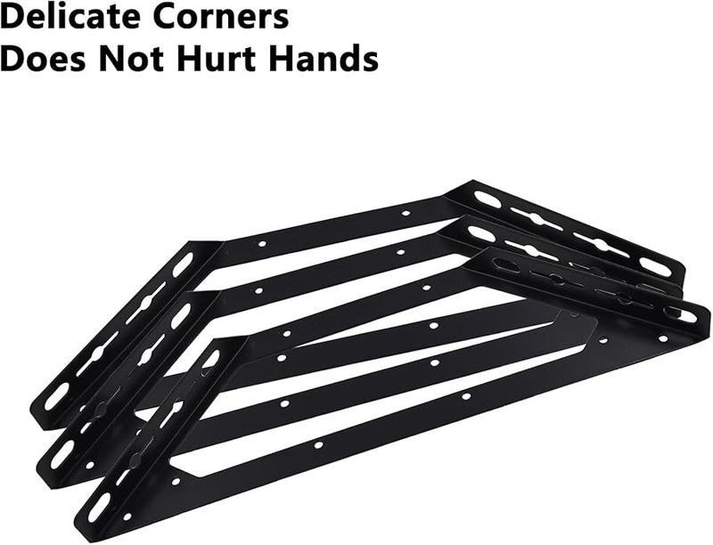 ULIFESTAR 201 Stainless Steel Trapeziform Angle Brackets 15 15x6 22x4 72 Inch Black - Image 5