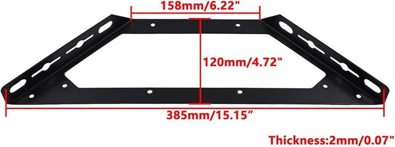 ULIFESTAR 201 Stainless Steel Trapeziform Angle Brackets 15 15x6 22x4 72 Inch Black - Image 3