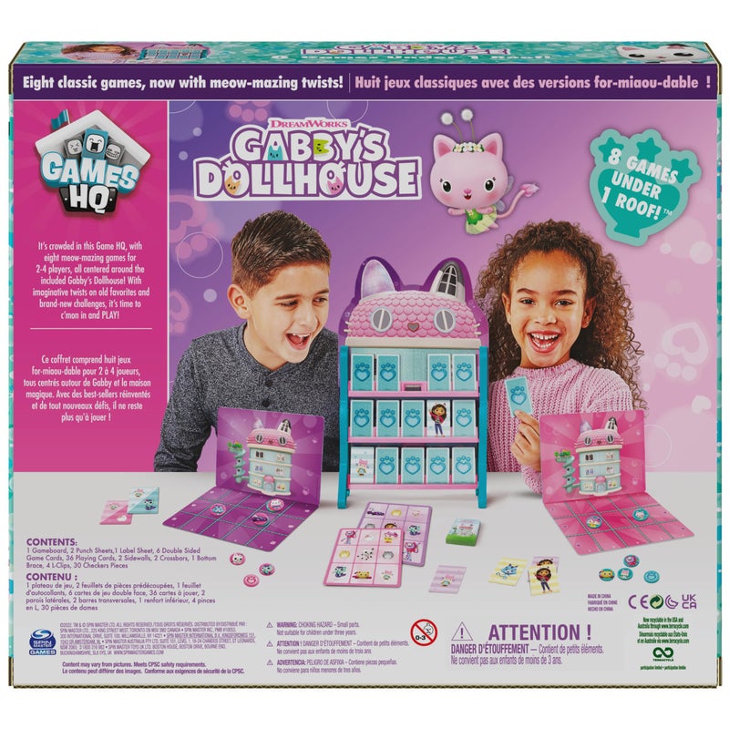 Spin Master Games Gabby’s Dollhouse, Games HQ Checkers Tic Tac Toe Memory Match Go Fish Bingo Cards Board Games Toy Gift Netflix Party Supplies, for Kids Ages 4 and up - Image 5