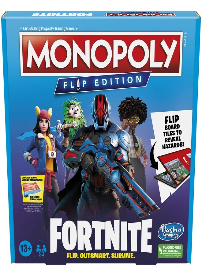 HASBRO - GAMING Hasbro Gaming MONOPOLY Flip Edition: Fortnite Board Game for Ages 13 Game Inspired by Fortnite Video Game, Board Games for Teens and Adults, 2-4 Players - Image 1