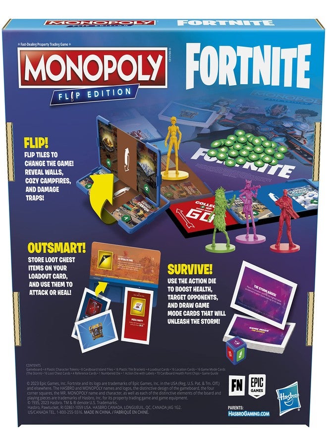 HASBRO - GAMING Hasbro Gaming MONOPOLY Flip Edition: Fortnite Board Game for Ages 13 Game Inspired by Fortnite Video Game, Board Games for Teens and Adults, 2-4 Players - Image 2