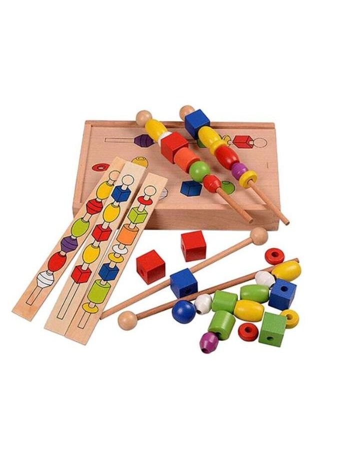 bead embroidered wooden box - Image 1