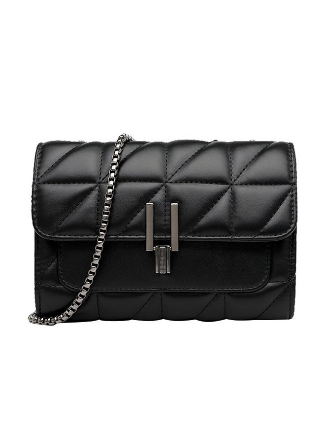 Women's Crossbody Bag Designer Handbag Women's Shoulder Bag Multifunctional Crossbody Bag Chain Bag PU Leather Black - Image 1