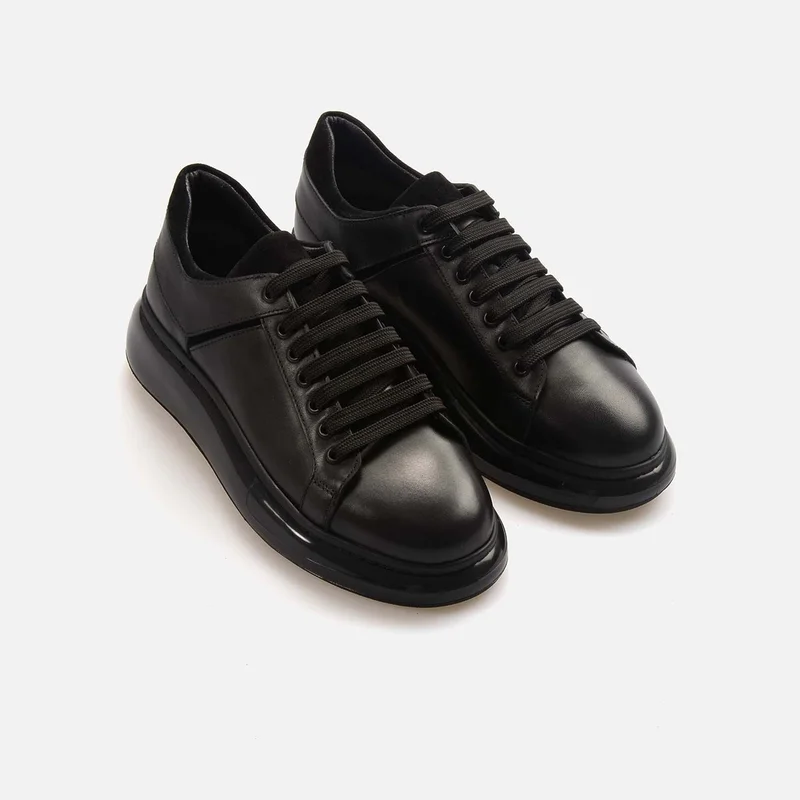 كيمال تانجا Leather Men's Black Sports & Sneakers C0610