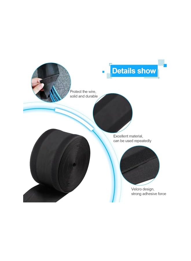 promass Black Floor Cable Cover Protector, 500cm*10cm Reusable Eco-Friendly Durable Cable Cord Cover, Wire Covers Hider Cables, Floor Cable Tidy Used for Home, Commercial, Office, Carpet - Image 2