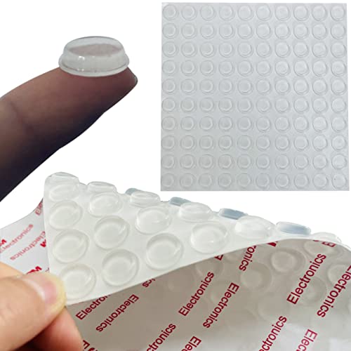 monochef 100pcs Cabinet Door Bumpers Clear Rubber Stoppers Bumpers Self Adhesive Cupboard Door Drawer Furniture Bumpers Glass Tops Cutting Boards Picture Frames 12 