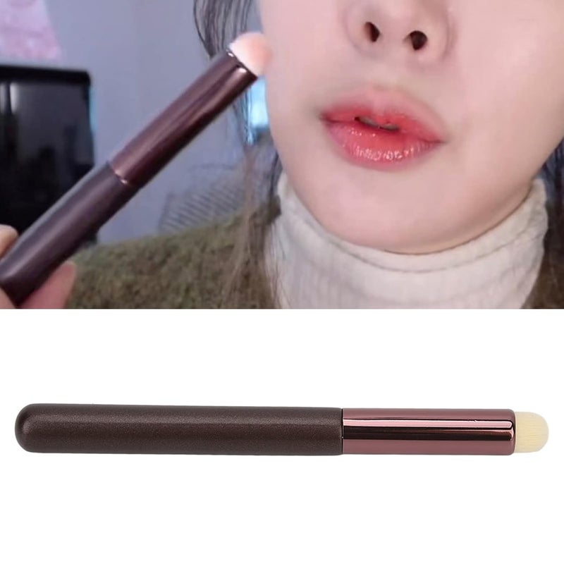 Round Head Lip Brush, Portable Synthetic Fiber Soft Lip Makeup Brush, Multipurpose Concealer Smudge Lip Brush for Women Girls Home Travel - Image 4