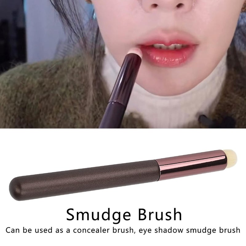 Round Head Lip Brush, Portable Synthetic Fiber Soft Lip Makeup Brush, Multipurpose Concealer Smudge Lip Brush for Women Girls Home Travel - Image 3