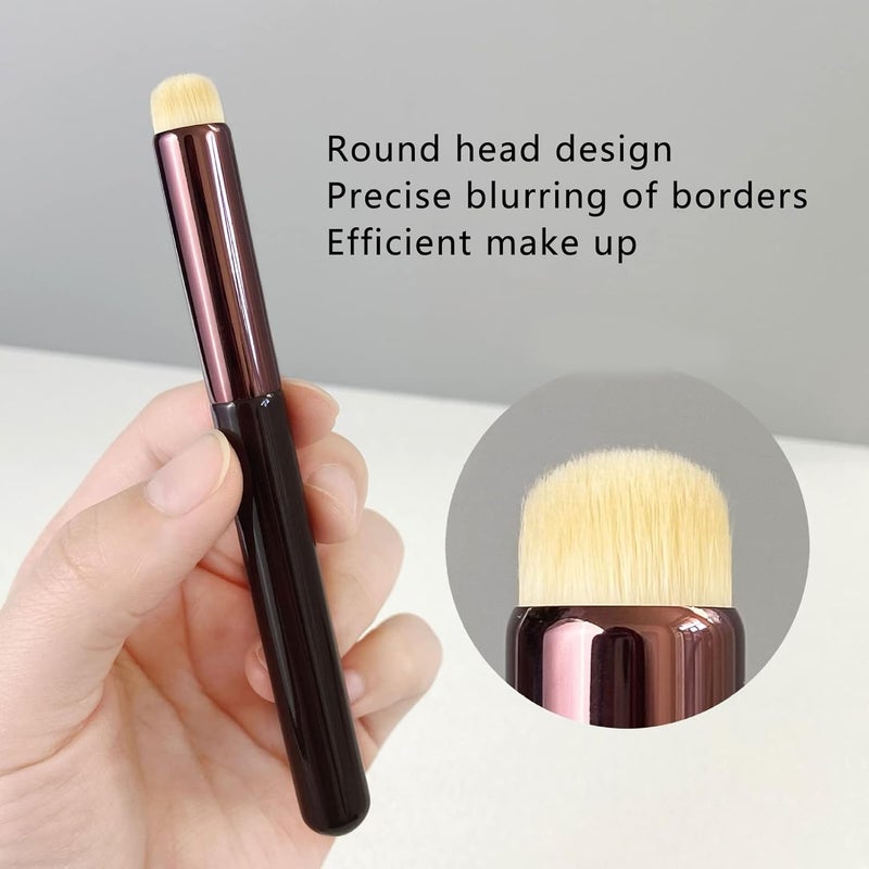 Round Head Lip Brush, Portable Synthetic Fiber Soft Lip Makeup Brush, Multipurpose Concealer Smudge Lip Brush for Women Girls Home Travel - Image 2