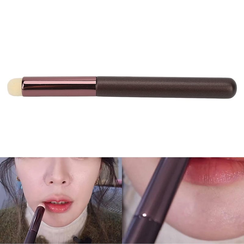 Round Head Lip Brush, Portable Synthetic Fiber Soft Lip Makeup Brush, Multipurpose Concealer Smudge Lip Brush for Women Girls Home Travel - Image 5