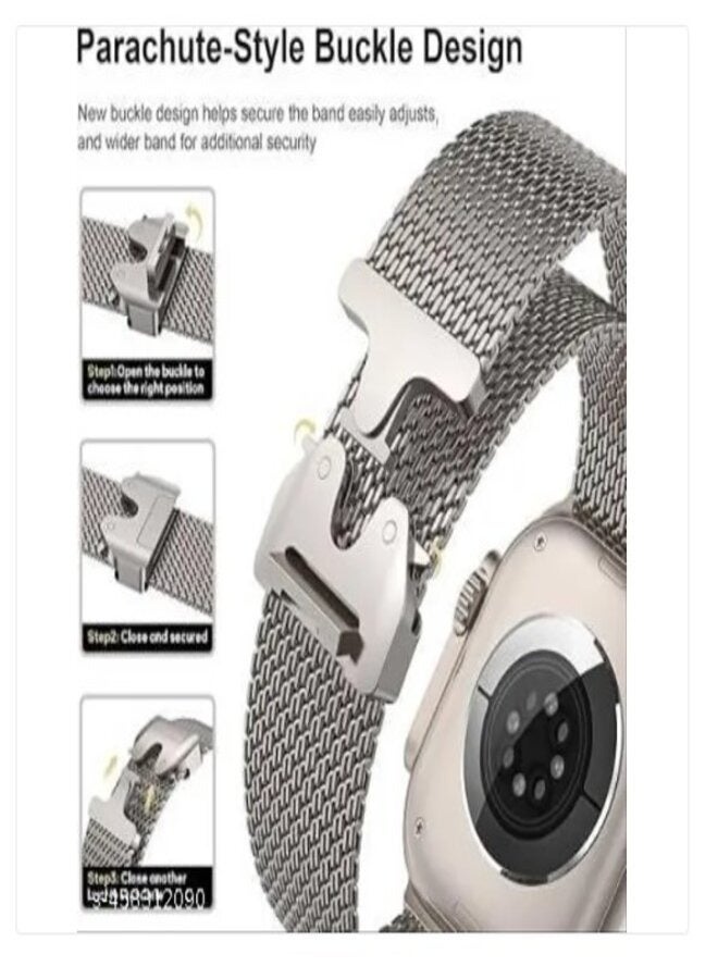 Heavy Metal Chain Strap for iWatch Band 49mm 45mm 44mm 42mm Premium Stainless Steel - Image 2